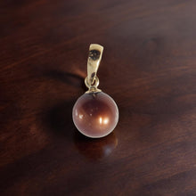 Load image into Gallery viewer, Chocolate Pearl Pendant – 14k Yellow Gold Mini Drop