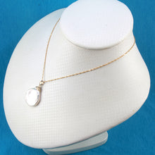 Load image into Gallery viewer, 2020020C FRESHWATER COIN PEARL 14K YELLOW SOLID GOLD BAIL PENDANT NECKLACE