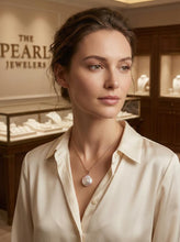 Load image into Gallery viewer, White Coin Pearl Pendant – 14k Yellow Gold with Singapore Chain Options