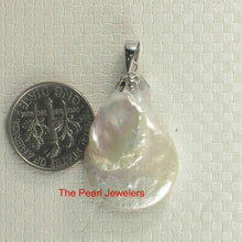 Load image into Gallery viewer, Freshwater Coin Pearl Pendant – 14k White Gold Bail
