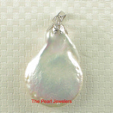 Load image into Gallery viewer, Freshwater Coin Pearl Pendant – 14k White Gold Bail