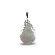 Load image into Gallery viewer, Freshwater Coin Pearl Pendant – 14k White Gold Bail