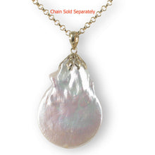 Load image into Gallery viewer, Coin Pearl Pendant – 14k Yellow Gold Bail