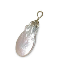 Load image into Gallery viewer, Coin Pearl Pendant – 14k Yellow Gold Bail