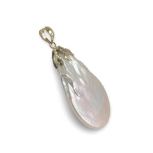 Load image into Gallery viewer, Coin Pearl Pendant – 14k Yellow Gold Bail