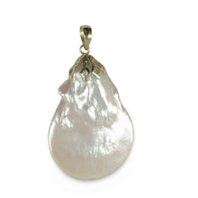 Load image into Gallery viewer, Coin Pearl Pendant – 14k Yellow Gold Bail