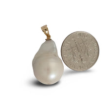 Load image into Gallery viewer, Baroque Pearl Pendant – Solid 14K Yellow Gold Bail