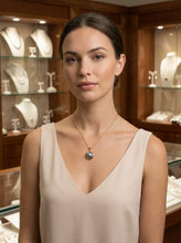 Load image into Gallery viewer, 14K Yellow Gold Encircles Design Blue Mabe Pearl Pendant