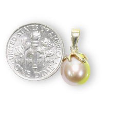 Load image into Gallery viewer, Lavender Pearl Pendant – 14k Yellow Gold Claw Bail with Diamonds
