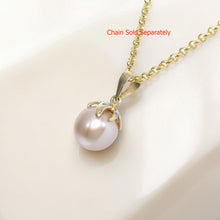 Load image into Gallery viewer, Lavender Pearl Pendant – 14k Yellow Gold Claw Bail with Diamonds