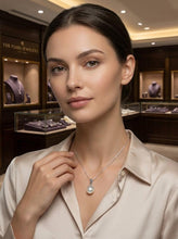 Load image into Gallery viewer, White Pearl Pendant – 14k White Gold Claw Bail with Diamonds