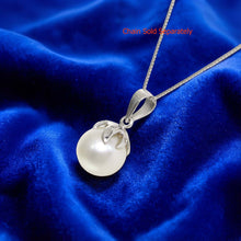 Load image into Gallery viewer, White Pearl Pendant – 14k White Gold Claw Bail with Diamonds