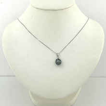 Load image into Gallery viewer, 2090656 GENUINE DIAMOND BLACK PEARL 14K WHITE GOLD CLAW BAIL PENDANT