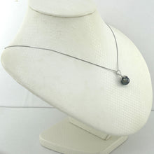 Load image into Gallery viewer, 2090656 GENUINE DIAMOND BLACK PEARL 14K WHITE GOLD CLAW BAIL PENDANT