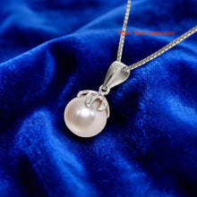 Load image into Gallery viewer, Pink Pearl Pendant – 14k White Gold Claw Bail with Diamonds