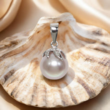 Load image into Gallery viewer, Pink Pearl Pendant – 14k White Gold Claw Bail with Diamonds