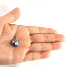 Load image into Gallery viewer, Blue Mabe Pearl Pendant – 14k Yellow Gold Bezel Setting