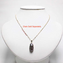 Load image into Gallery viewer, Baroque Black Biwa Pearl Pendant – 14k Yellow Gold Wrap