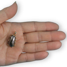 Load image into Gallery viewer, Black Biwa Pearl Pendant – 14k Yellow Gold Wrap with Diamonds