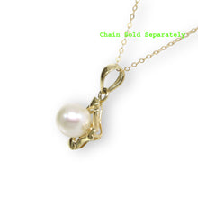 Load image into Gallery viewer, White Pearl Love Hearts Pendant – 14k Yellow Gold