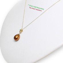 Load image into Gallery viewer, Chocolate Pearl Pendant – 14k Yellow Gold Hawaiian Plumeria Design