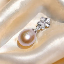 Load image into Gallery viewer, Pink Pearl Plumeria Pendant – 14k White Gold Hawaiian Style