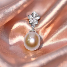 Load image into Gallery viewer, Pink Pearl Plumeria Pendant – 14k White Gold Hawaiian Style