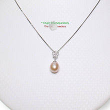 Load image into Gallery viewer, Pink Pearl Plumeria Pendant – 14k White Gold Hawaiian Style