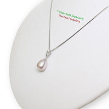 Load image into Gallery viewer, Lavender Pearl Pendant – 14k White Gold Hawaiian Plumeria Design