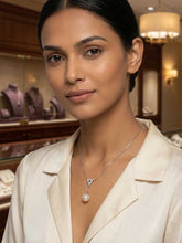 Load image into Gallery viewer, White Pearl Leaf Bail Pendant – 14k White Gold