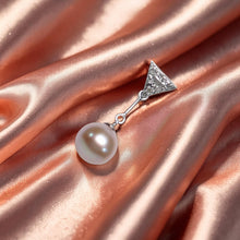 Load image into Gallery viewer, Lavender Pearl Pendant – 14k White Gold Leaf Bail
