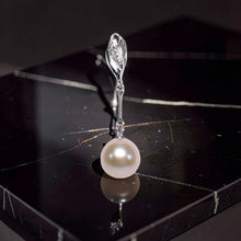 Load image into Gallery viewer, Pink Pearl Pendant – 14k White Gold Petite Diamond Bail