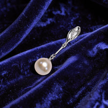 Load image into Gallery viewer, Pink Pearl Pendant – 14k White Gold Petite Diamond Bail