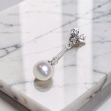 Load image into Gallery viewer, 14k White Gold Triple Hearts Bail Pearl Pendant