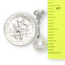 Load image into Gallery viewer, 14k White Gold Triple Hearts Bail Pearl Pendant