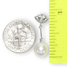 Load image into Gallery viewer, 14k White Gold Shell Bail Pearl Pendant