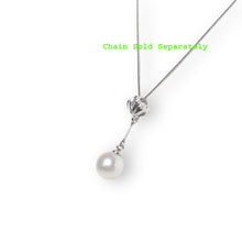 Load image into Gallery viewer, 14k White Gold Shell Bail Pearl Pendant
