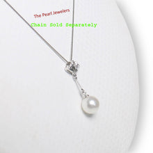 Load image into Gallery viewer, 14k White Gold Shell Bail Pearl Pendant