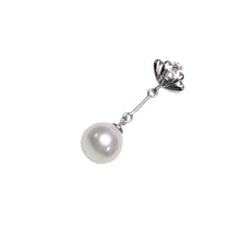 Load image into Gallery viewer, 14k White Gold Shell Bail Pearl Pendant