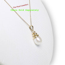 Load image into Gallery viewer, White Cultured Pearl Pendant – 14k Yellow Gold Cone Bail