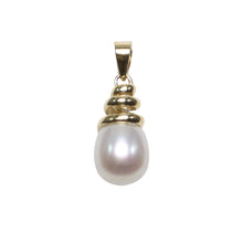 Load image into Gallery viewer, Pink Pearl Pendant – 14k Yellow Gold Cone Bail