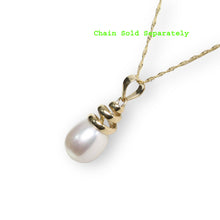 Load image into Gallery viewer, Pink Pearl Pendant – 14k Yellow Gold Cone Bail