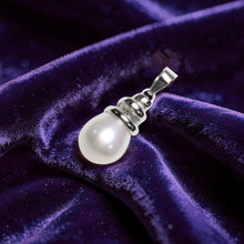 Load image into Gallery viewer, White Pearl Pendant – 14k White Gold Cone Bail
