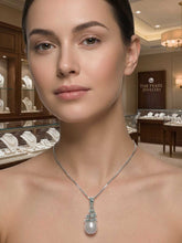 Load image into Gallery viewer, Pink Cultured Pearl Pendant – 14k White Gold Cone Bail