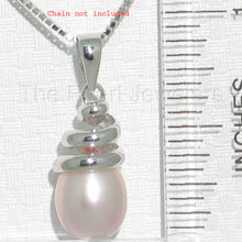 Load image into Gallery viewer, Pink Cultured Pearl Pendant – 14k White Gold Cone Bail