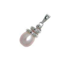 Load image into Gallery viewer, Pink Cultured Pearl Pendant – 14k White Gold Cone Bail