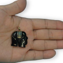 Load image into Gallery viewer, 14k Yellow Gold Black Onyx Elephant Pendant