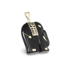 Load image into Gallery viewer, 14k Yellow Gold Black Onyx Elephant Pendant