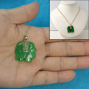 2100033-14kt-Solid-Yellow-Gold-Hand-Carved-Elephant-Green-Jade-Pendant-Necklace