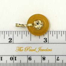Load image into Gallery viewer, 14k Solid Yellow Gold Hawaiian Plumeria Honey Jade Pendant Necklace